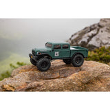 SCX24 40's 4 Door Dodge Power Wagon, Green: 1/24 4WD-RTR