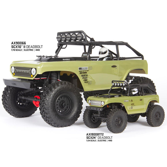 SCX24 Deadbolt 1/24th Scale Elec 4WD - RTR, Green