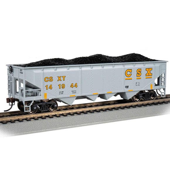 HO 40' QUAD CSX #141944 (gray & yellow)