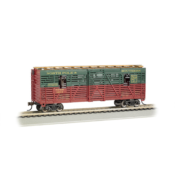 HO 40' Animated Stock Car, Christmas/Reindeer