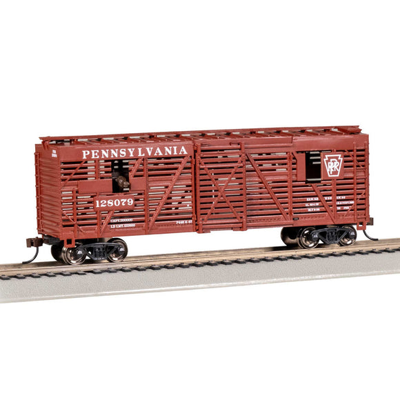 HO 40' Animated Stock Car w/ Cattle - Pennsylvania #128079
