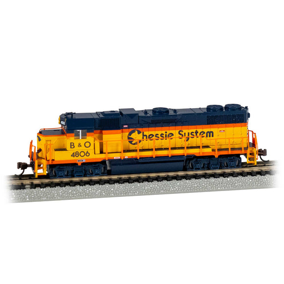 N EMD GP38-2 Diesel Locomotive w/ Dynamic Brakes - Chessie System® #4806