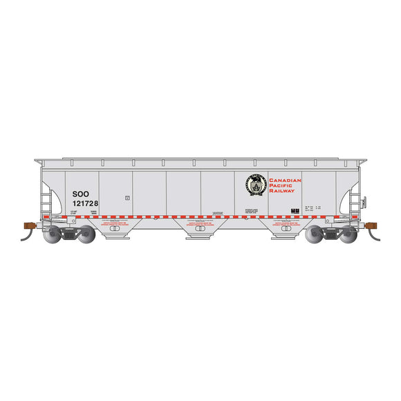 HO Trinity 5161 3-Bay Covered Hopper - Canadian Pacific #121728