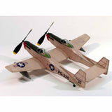 F-28 Twin Mustang Rubber Powered 17-1/2″ Airplane Kit