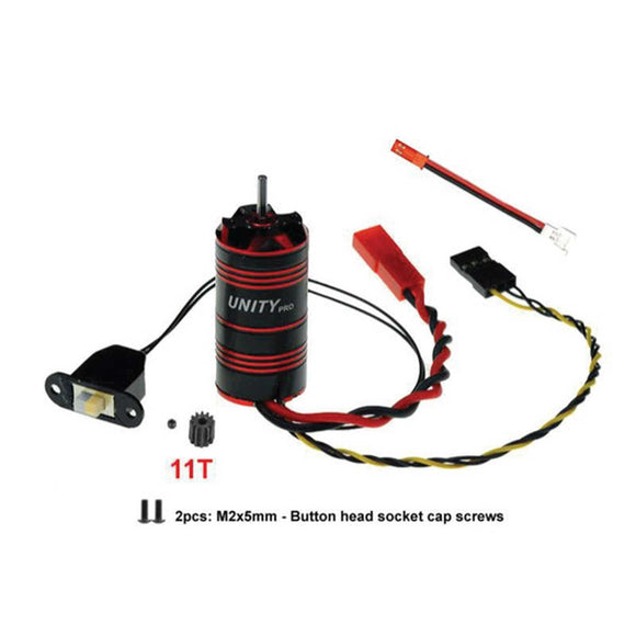 Unity Pro 2-in-1 Micro FOC Brushless ESC & 3500KV Motor Combo, 1/18 HobbyPlus CR-18 EVO-Pro