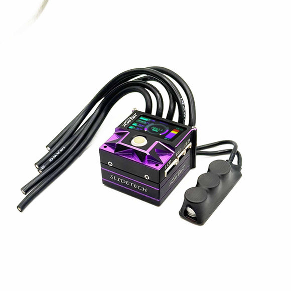 SlideTech Drift Sensored Electronic Speed Control with OLED Screen, Midnight Purple