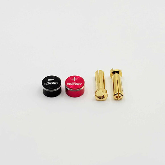 Furitek LowPro Bullet Plug Grips w/5mm Bullets (Black/Red)