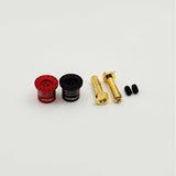 Furitek Heatsink Bullet Plug Grips w/4mm Bullets (Black/Red)