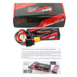 11.1V 1100mAh 3S 60C Hardcase G-Tech LiPo Battery: XT60