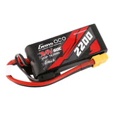 G-tech 60C 2S1P 7.4 v 2200mah Lipo, XT60 Plug