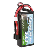 Gens Ace Adventure High Voltage 3600mAh 3S1P 11.4V 60C G-tech Lipo Battery with Deans and XT60 adapter