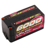 15.2V 6000mAh 4S 140C LiHV Shorty 5.0mm bullet redline 2.0