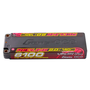 7.6V 6100mAh 2S 140C LCG LiHV 5.0mm bullet Redline 2.0