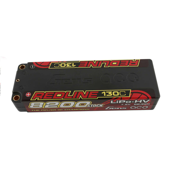 7.6V 8200mAh 2S 130C Lipo: HV 5.0mm BULLET