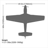 P-51D Mustang 20cc ARF, 69.5"