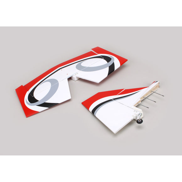 Twist 60 (True Red) Tail Set with Elev, Fin, Rudder