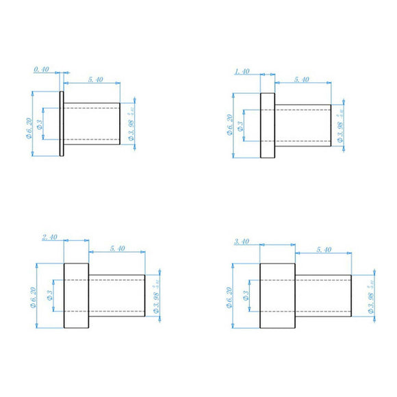 Alum Caster Hat Bushings: B7 B7D