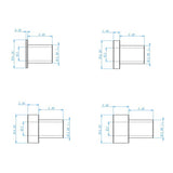 Alum Caster Hat Bushings: B7 B7D