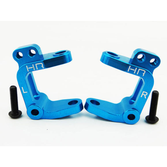Aluminum Caster Blocks, Blue (2): ECX 2WD
