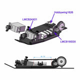 Aluminum +5mm High Speed Chassis Kit, 1/24 Losi Micro-B