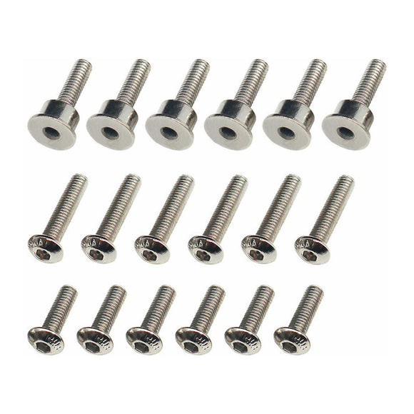 Chrome Brake Disk Screw Set, 1/4 Promoto-MX