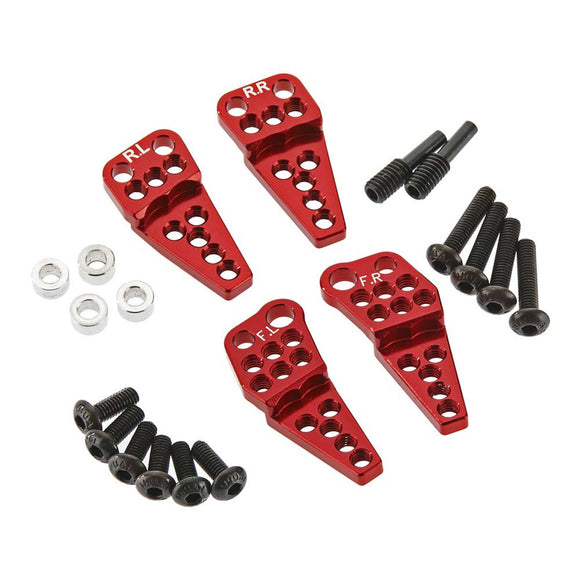 Adjustable Offset Multi Shock Mount: SCX10 II, Red