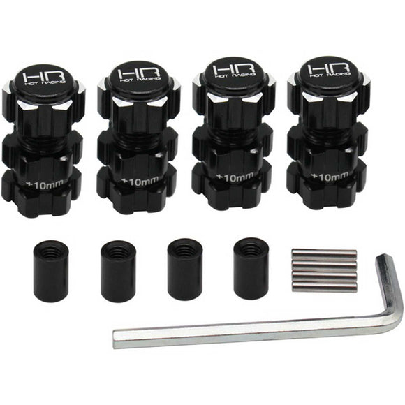Aluminum 17mm Hex Hubs 10mm Offset Arrma 1/10 4S BLK