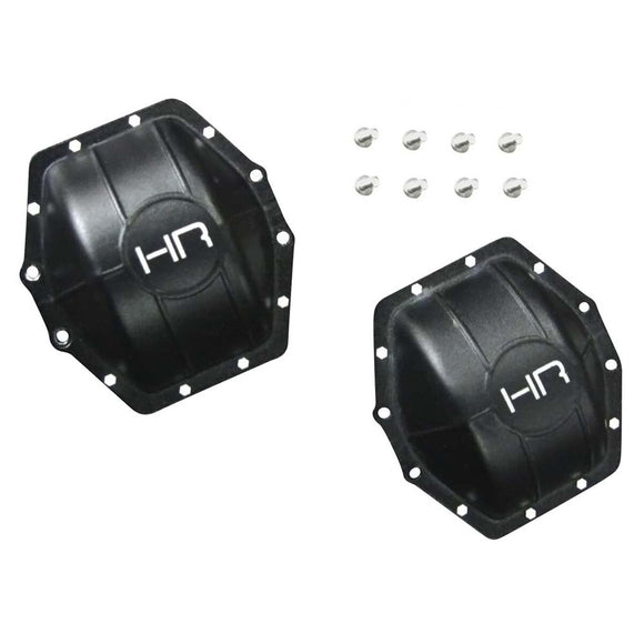 Aluminum AR60 Axle Diff Covers Black: Yeti, Wraith