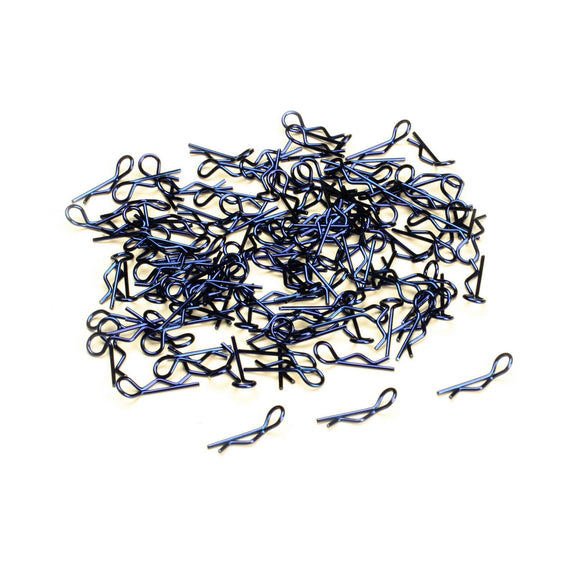 Bent-Up Body Clip (100), Blue: 1/10