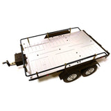 Alloy Flatbed Dual Axle Car Trailer-1/10 RC Black