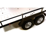 Alloy Flatbed Dual Axle Car Trailer-1/10 RC Black