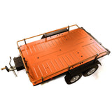 Alloy Flatbed Dual Axle Car Trailer-1/10 RC Orange