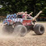 1/18 Mini LMT Zombie 2S 4X4 RTR Brushed Monster Truck (Battery & Charger Included), Red