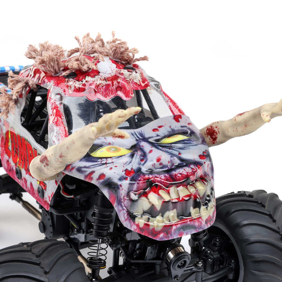 1/18 Mini LMT Zombie 2S 4X4 RTR Brushed Monster Truck (Battery & Charger Included), Red