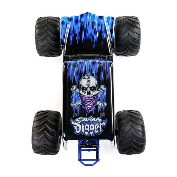 Losi 1/8 LMT 2.0 Son-Uva Digger 4X4 Solid Axle Brushless Monster Truck RTR, Blue