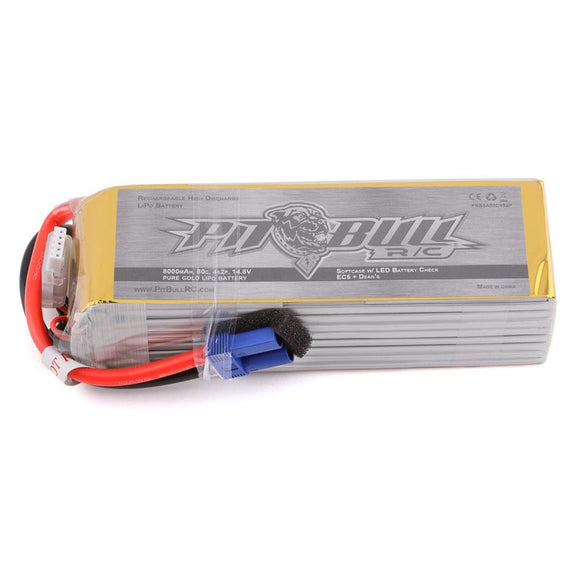 Pure Gold 14.8V 8000mAh 4S 80C Lipo: EC5/Deans