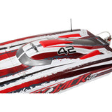 Blackjack 42" 8S Brushless Catamaran RTR, White/Red