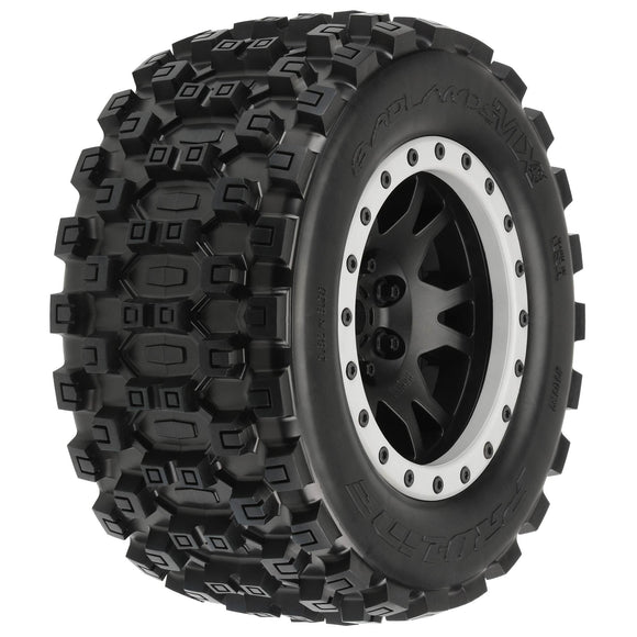 1/5 Badlands MX43 Pro-Loc F/R X-MAXX MTD 24mm Blk/Gry Impulse (2)