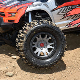 Limited Edition Trencher Pro-Loc F/R Mounted 24mm Gray/Black Impulse (2) for X-Maxx