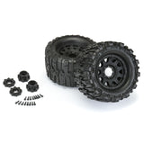 Pro-Line 1/8 Trencher HP BELTED F/R 3.8" MT Tires Mounted 17mm Blk Raid (2)