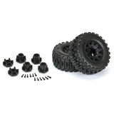 Pro-Line® 1/10 Badlands MX28 BELTED F/R 2.8" MT Tres Mounted 12mm Black Raid (2)