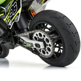 Supermoto V2 S3 Rear Tire Mounted on Black Supermoto Whee