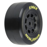 Pro-Line Goodyear Eagle Tire F/R MTD Steel Racing Wheels Black for Losi NASCAR