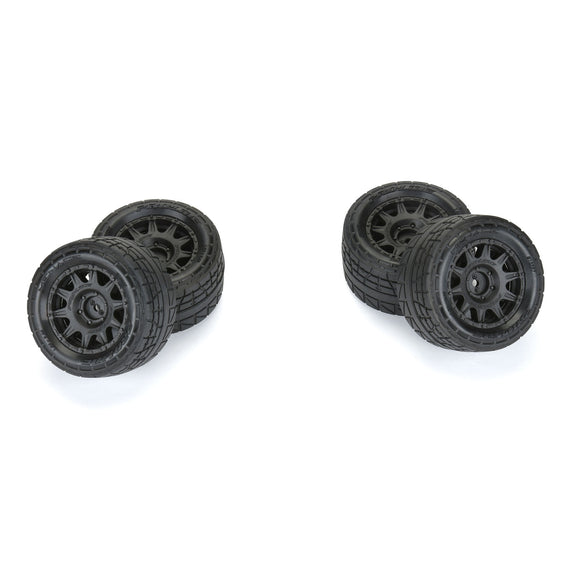 1/18 Menace F/R Street Tires MTD 12mm Black Raid (4): Granite GROM
