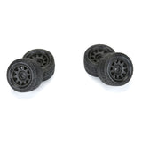 1/18 Menace F/R Street Tires MTD 12mm Black Raid (4): Granite GROM