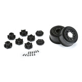 Showtime 2.2"/3.0" Black 3x30 Removable Hex (12mm & 14mm) SC Dirt Oval Wheels for Slash