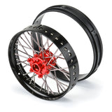 1/4 Pro-Spec Aluminum V2 Bead Front Wheel Black/Red (1): Promoto-MX