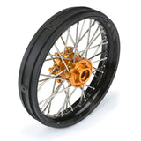 1/4 Pro-Spec Aluminum V2 Bead Front Wheel Black/Gold (1): Promoto-MX