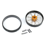 1/4 Pro-Spec Aluminum V2 Bead Front Wheel Black/Gold (1): Promoto-MX