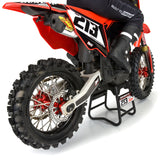 1/4 Pro-Spec Aluminum V2 Bead Rear Wheel Black/Red (1): Promoto-MX